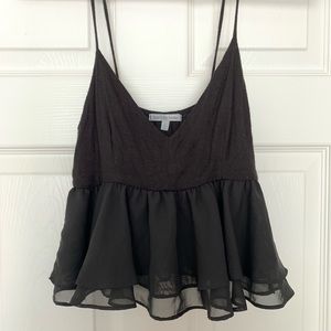 Charlotte Russe Black Tank Crop Top